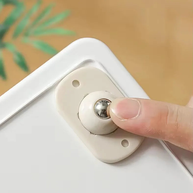 4/12/20Pcs Wheels For Furniture Stainless Steel Roller Self Adhesive Caster Home 360 Degree Load Bearing Swivel Universal Wheel