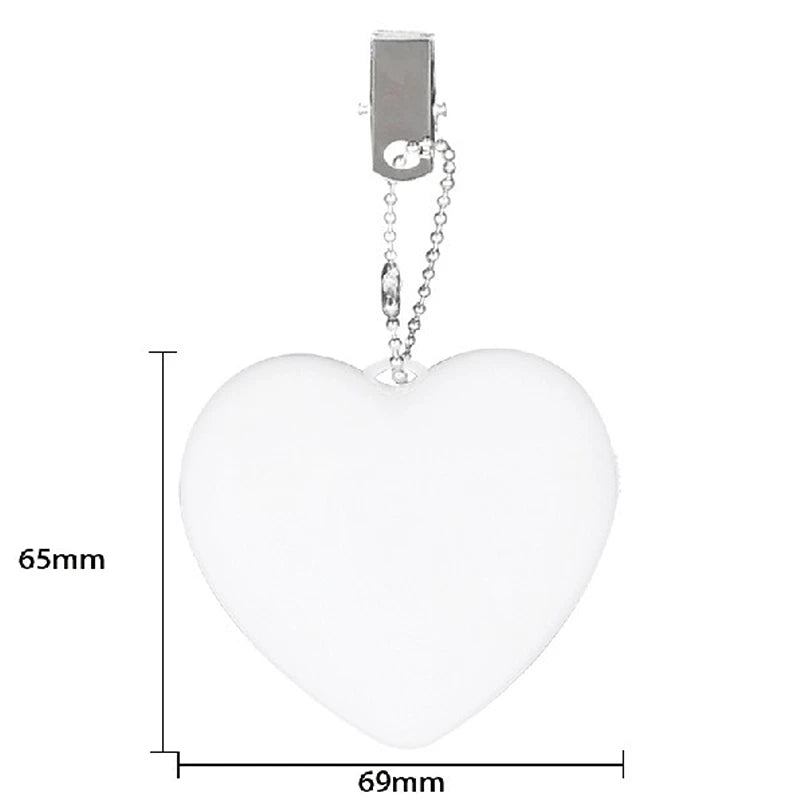 LED Handbag Light Bag Lamp Heart Round Shaped Touch Sensor Purse Light with Keychain Gifts for Women, Mother, Friends