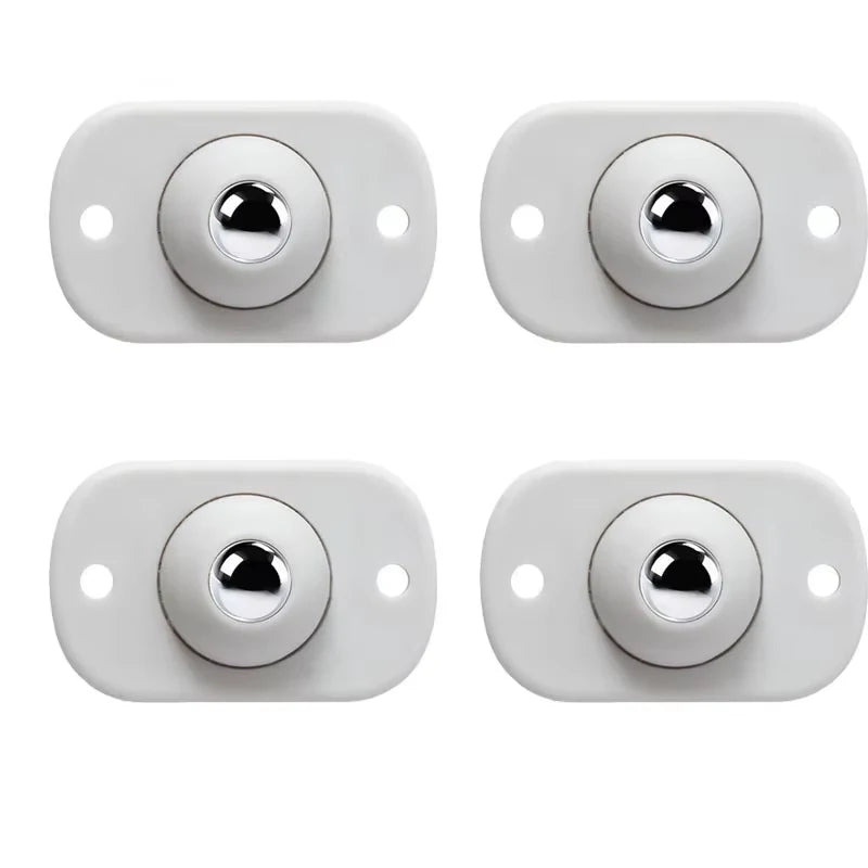 4/12/20Pcs Wheels For Furniture Stainless Steel Roller Self Adhesive Caster Home 360 Degree Load Bearing Swivel Universal Wheel