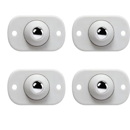 4/12/20Pcs Wheels For Furniture Stainless Steel Roller Self Adhesive Caster Home 360 Degree Load Bearing Swivel Universal Wheel